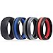 Jude Jewelers 4 Pack Silicone Rubber Wedding Engagement Ring Sports Gym Athletes Exercise (13)