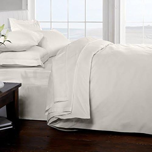 Premier Linens 100% Egyptian Cotton 200 Thread Count Duvet Cover, White, King
