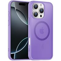 Temdan for iPhone 16 Pro Case, Compatible with Magsafe, Anti-Yellowing, Military-Grade Protection, Shockproof Slim Magnetic Phone Case Cover, Light Purple