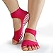 PAMASE Yoga Pilates Barre Anti-Slip Grip Socks - 4 Packs in One Size (W5-10 M4-9)-Open Toes