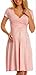 TINYHI Women's Knee Length Short Sleeve Jersey Skater Summer Dress