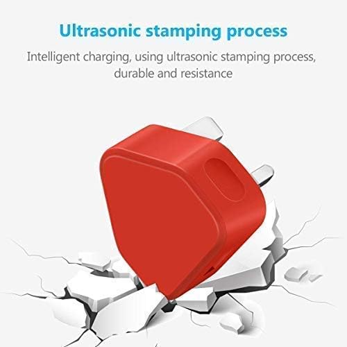 Themax® 1000mAh USB UK 3 Pin Plug Travel Charger Adapter CE Approved Compatible iPhone iPad All Models Samsung Galaxy HTC LG Sony Huawei Motorolla Etc (Red) - Image 5