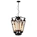 SUSUO Lighting Black Industrial LOFT Steampunk Steel Ceiling Light Industrial Chandeliers with 8 Lights
