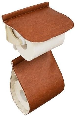 Amazon Calmland ペーパーホルダーカバー 革素材 トイレタリー クラフト レザー ブラウン トイレマット タンクカバー ホーム キッチン オンライン通販