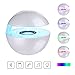 Bluetooth Speaker Portable Wireless Speakers with Built-in Mic Touch Hands-free Lights Color Change for iPhone iPad Samsung Laptop MP3 Player - White