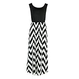 Mellow Judys Women Tank T Skirt Striped Maxi Dress