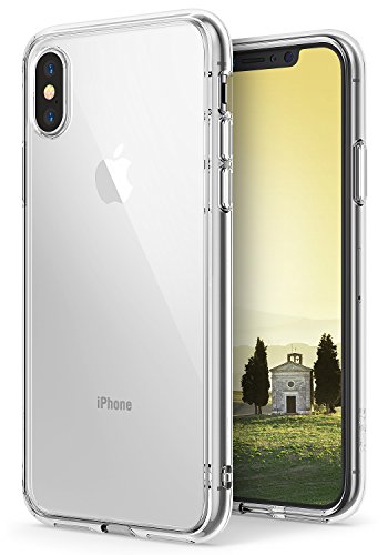 Apple iPhone X Case Ringke [FUSION] Crystal Clear Transparent PC Back TPU Bumper [Drop Protection] Scratch Resistant Natural Shape Protective Cover for Apple iPhone X - Clear