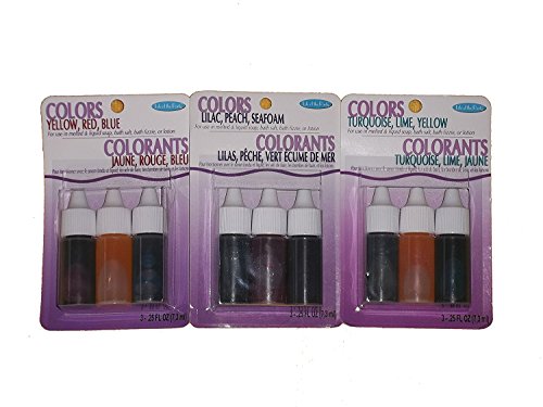 Life of the Party Liquid Soap Colors, 0.25-Ounce Each Color, Red, Yellow, Blue, Lilac, Peach, Seafoa - //medicalbooks.filipinodoctors.org