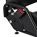 Bestauto Universal Folding Forklift Seat Economy Contoured Forklift Seat for Komatsu Style Foldable Forklift Seat with Retractable Seatbelt and Adjustable Backrest