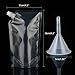 Shappy 10 Pieces Drinks Flasks Pouch Reusable Drinking Flasks Concealable Plastic Flasks with Funnel (220 ml)