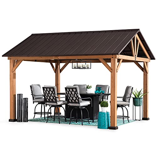 Sunjoy Galleria Collection 13 ft. x 15 ft. Cedar