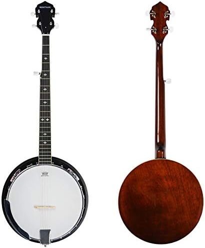 3rd Avenue Western 5 String Banjo with Remo Head Closed Solid Back with Gig Bag BJW01, Brown, 28*66 cm - Image 3