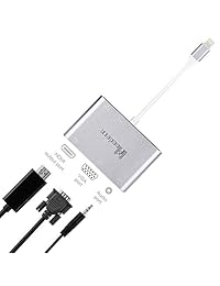 Moodern - Adaptador HDMI VGA, 2018, 4 en 1, HDMI VGA Audio Video 1080P, adaptador digital múltiple 110079