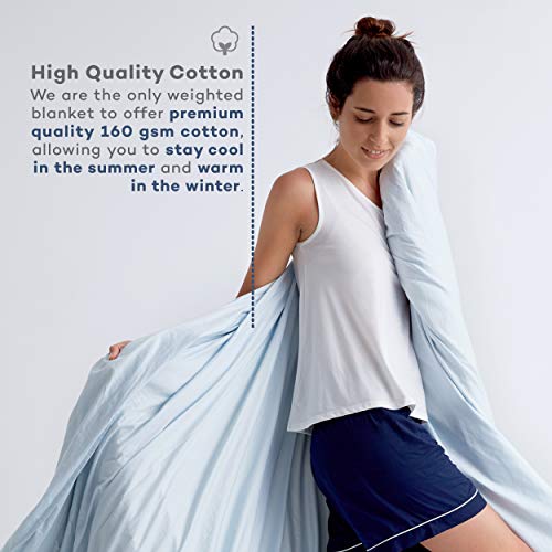 Dozeology Cooling Weighted Blanket Premium 160GSM Luxury Cotton Cover