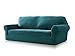SUBRTEX Stretch Loveseat Slipcover 1 Piece Sofa Covers for 2 Cushion Couch Washable 2 Seater Sofa Slipcovers for Living Room(Turquoise,Medium)
