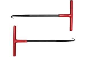 Exhaust Spring Puller Tool 2 Pack, T Handle Exhaust Tool for Snowmobile Motorcycle and Vehicles, Brake Drum Spring Removal wi
