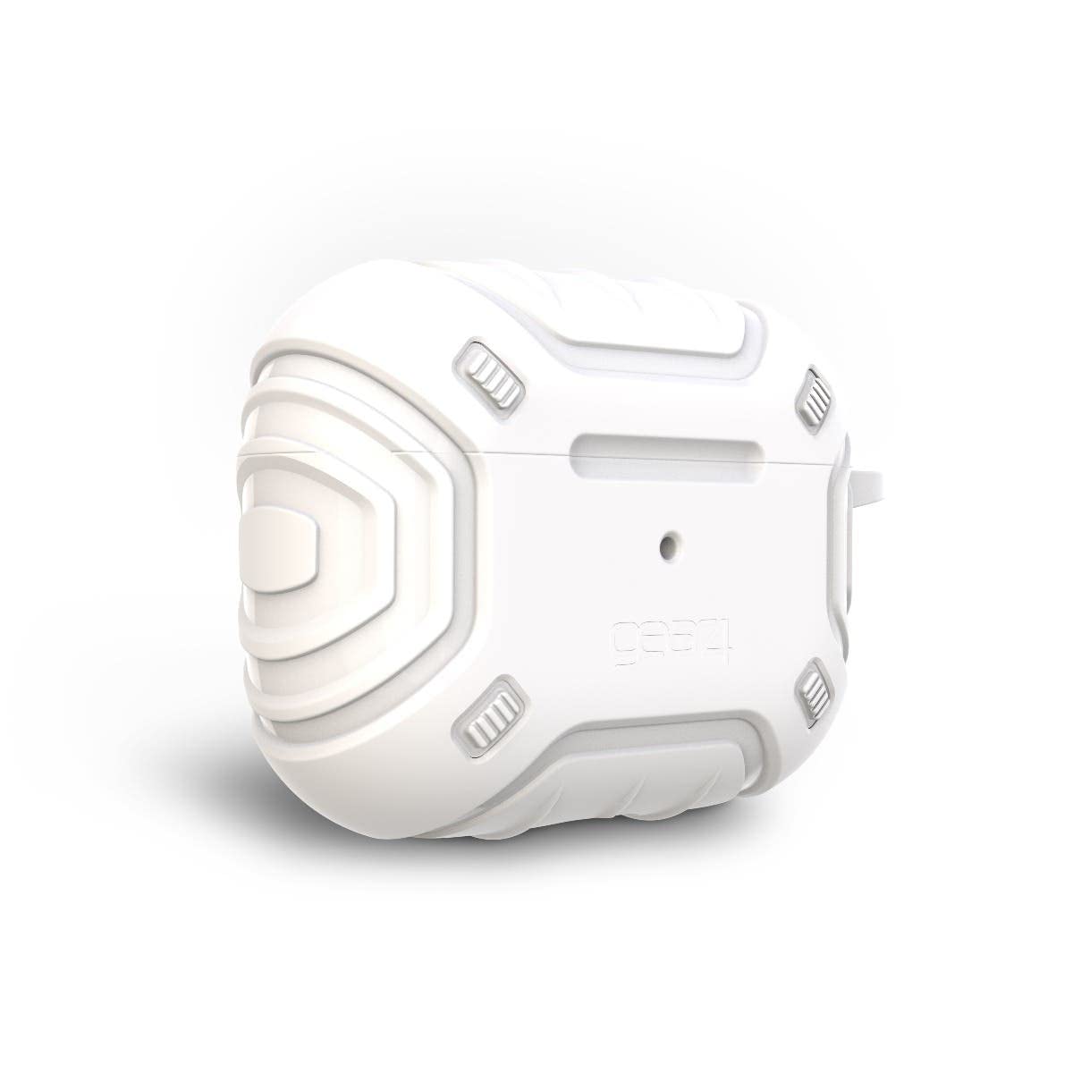 ZAGG Gear 4 Apollo Snap Protective Case for Airpods Pro, Magnetic, Carabiner, Wireless Charging, (White)
