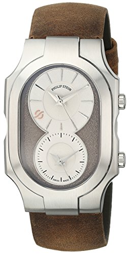 Philip Stein Men's 200-SBE-CABR Swiss Signature Analog Display Swiss Quartz Brown Watch