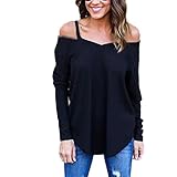 Clearance Sale! Autumn Blouse,Canserin Womens Off the Shoulder Long Sleeve T-Shirt Blouse Casual Loose Cotton Tops
