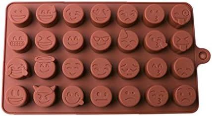 3D Silicone 35-Cavity Cute Emoji Shape Mold DIY Baking Mould Bakeware for Soap Cake Chocolate Ice Fondant Decoration