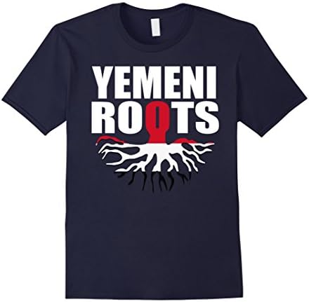 Men's Yemeni Roots Yemen Flag Gift Pride T-Shirt Large Navy