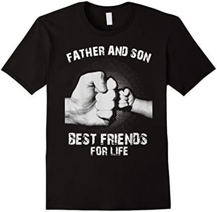 Men's Dad T-Shirt: Father And Son Best Friends For Life T shirt Large Black
