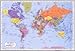 Painless Learning World Placemat + USA Placemat, Laminated Educational Placemats (2)