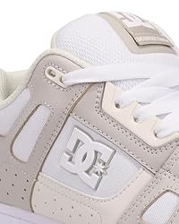 DC Men's Stag Skate Shoe, White/Stone, 10
