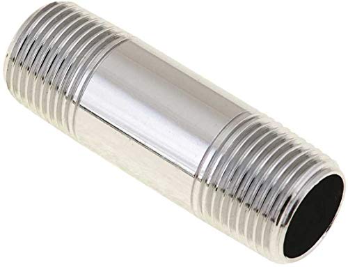 PROPLUS GIDDS-260987 Brass Nipple, 1/2" x 2", Chrome, Lead Free - 260987