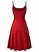 KIRA Women's Sleeveless Adjustable Strappy Flared Midi Skater Dress