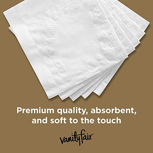 Vanity Fair Entertain Paper Napkins, Dinner Size, Classic White, 320 Count 6 Vanity Fair Entertain Paper Napkins, Dinner Size, Classic White, 320 Count