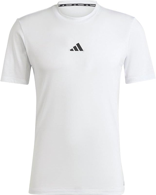 Hombre Workout Logo tee, White/Black, M