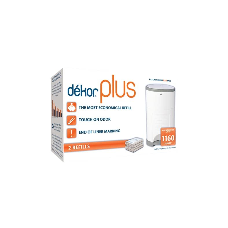 Dekor Plus Diaper Pail Refills|2 Count|Most Economical Refill System|Quick & Easy to Replace|No Preset Bag Size–Use Only… Dekor Plus Diaper Pail Refills|2 Count|Most Economical Refill System|Quick & Easy to Replace|No Preset Bag Size–Use Only…
