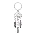 Hemlock Keychain, Feather Bag Ring Ornaments Car Key Chain Pendant (Pink)