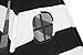Dream House Kids Play Indian Teepee Hideout Wigwam Tent (Black Stripes 4 Sides with Floor Mat)