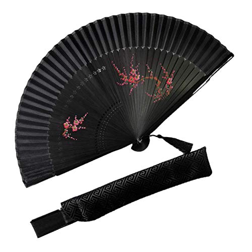 Eastern Wind Japanese Chinese fan Folding fan with Bamboo for Women,Hand fans for women Wedding 8.3" - Thumbnail 6