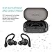 Wireless Headphones APEKX True Wireless Bluetooth 5.0 Sports Earbuds, IPX7 Waterproof Stereo HiFi Sound, Built-in Mic Earphones with Charging Case (Black)