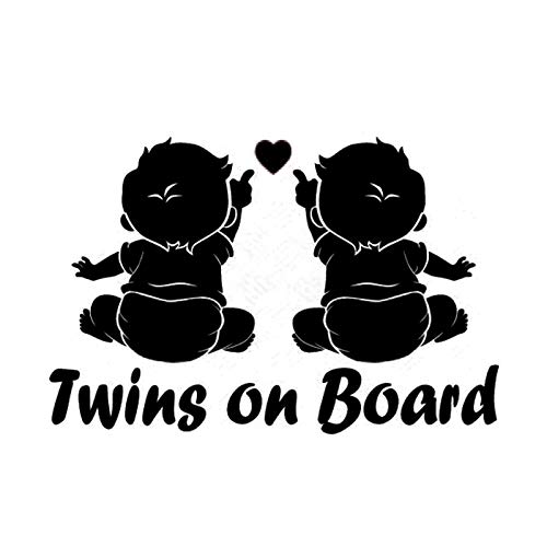 Car Vehicle Products Twins Baby On Board Car Sticker Decals for Automotive Vinyl Stickers for Cars Styling Auto Autocolantes - Thumbnail 4
