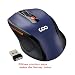 2.4G Wireless Mouse Portable Mobile Optical Mouse with USB Receiver, 5 Adjustable DPI Levels, 6 Buttons for Notebook, PC, Laptop, Computer, MacBook - Royal Blue