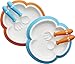 BABYBJORN Baby Plate, Spoon and Fork - Orange/Turquoise, 2-Pack