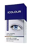 iCOLOUR Color Changing Eye Drops - Change Your Eye Color Naturally - 1 Month Supply - 9 mL (Light Blue)