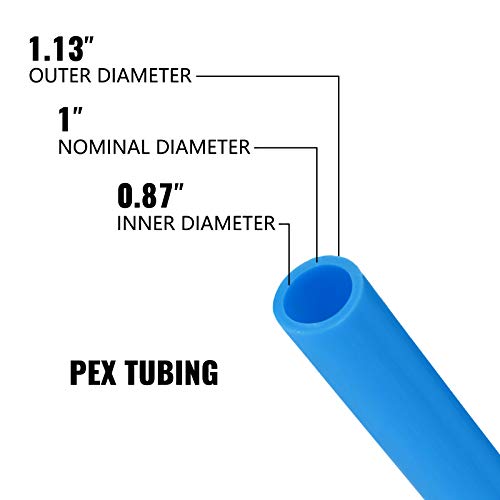 VEVOR Pex Tubing, 1" Pex Pipe 300ft Flexible Pex Hose Non Oxygen