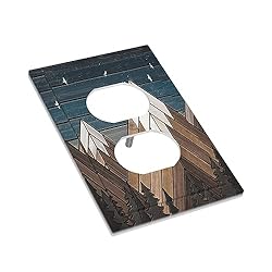 Rustic Geometric Mountain Wilderness Wood 1 Gang