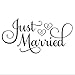 Just Married Car Decal, Wedding Day Car Decor, Just Married Decorations, White 24