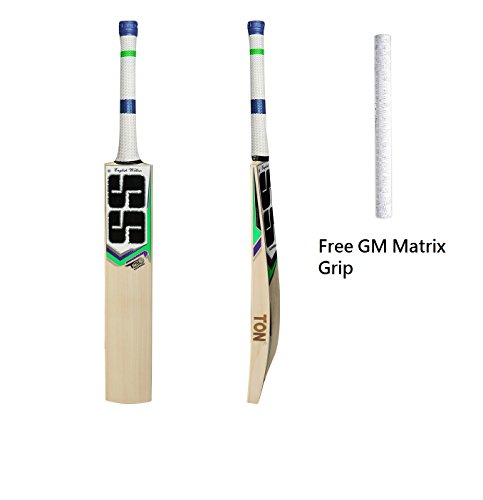SS TON T20 LEGEND English Willow Cricket Bat - 2018 Edition (Free Extra GM Matrix Grip Anti Scuff Sheet Bat Cover Included)