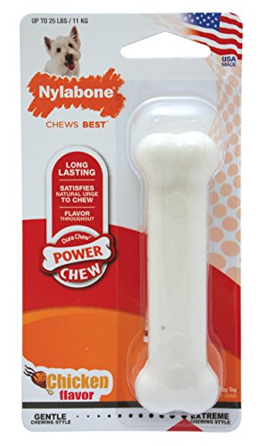 Nylabone Dura Chew Regular Chicken Flavored Bone Dog Chew Toy