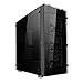 Atlantis ATX Mid-Tower Desktop Computer Gaming Case Tempered Glass Windows with 120mm LED Ring Fans Ice Blue Ring Fans Pre-Installed (with 7 Ice Blue Fans)…