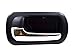 PT Auto Warehouse HO-2572MA-RL - Inside Interior Inner Door Handle, Black Housing with Chrome Lever - Driver Side Rear
