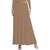 Sweet Hearts Maxi Skirts for Women- Elastic Waist Casual Comfy Flare A-Line Long Skirt XS-XL Made in USA