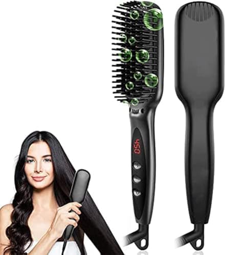 MIKUER Ionic Hair Straightening Brush,with Anti-Scald and Auto